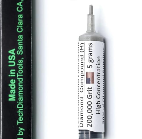 TechDiamondTools Diamond Polishing Compound Polishing Paste USA Made 200,000 Grit 0-0.1 Microns for Marble Glass Metal Rock Jewelry Resin Silver Chrome Gemstone with High Concentration Diamond Powder - size: 200,000 grit / 0 - 0.1 microns