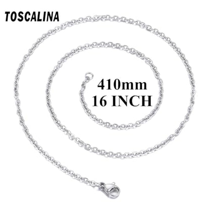 30 Pack 16 Inch Necklace Chain Stainless Steel Link Cable Chain Necklace with Lobster Clasps for DIY Jewelry Making - size: 16 Inches