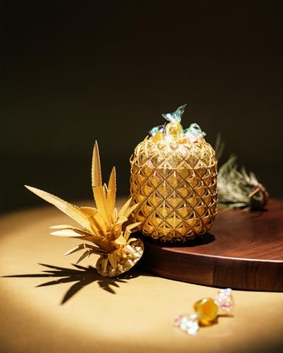 Piececool 3D Metal Puzzles Golden Pineapple Model Kits for Adults Assembly DIY Model, Desk Decor
