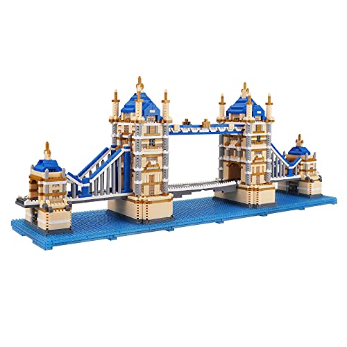 Building Blocks Set, London Tower Bridge Model Micro Mini Blocks, 3800 PCS Architecture Model Kits - color: London Tower Bridge