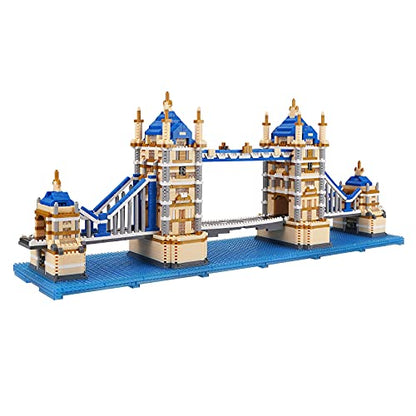 Building Blocks Set, London Tower Bridge Model Micro Mini Blocks, 3800 PCS Architecture Model Kits - color: London Tower Bridge