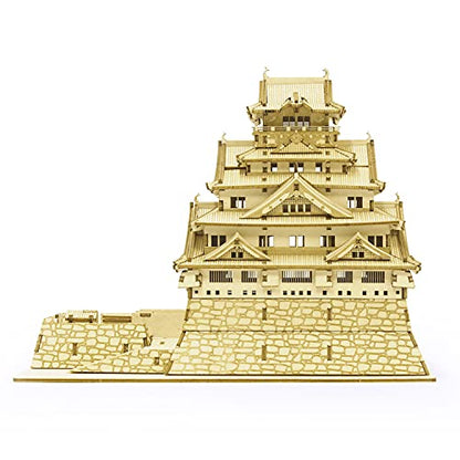 Osaka Castle Wooden Architecture 3D Puzzle - Fun DIY Wood Craft Kits - Ideal Gift for Birthdays and Party Favors - style: Osaka Castle