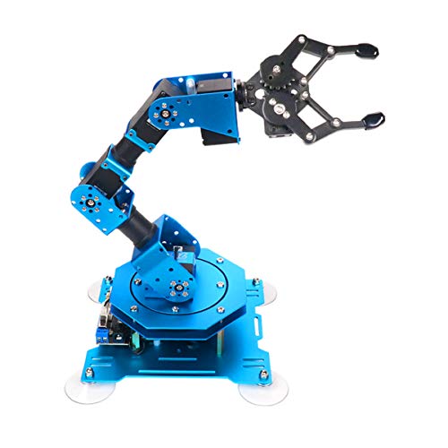 Robotic Arm for Arduino Coding Programming 6DOF Hiwonder-xArm1S STEM Educational Building Robot Arm Kits, 6 AXIS Full Metal Robotic Arm Wireless Controller/PC/App/Mouse Control Learning Robot - style: Hiwonder-xArm1S