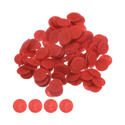 HARFINGTON 200pcs Round Felt Circles, 10mm 3/8" Pre Cut Felt Craft Pads Non-Woven Mini Felt Fabric Circles for DIY Sewing Handcraft Cut Projects Craft Finishing, Red - color: Red, size: 10mm
