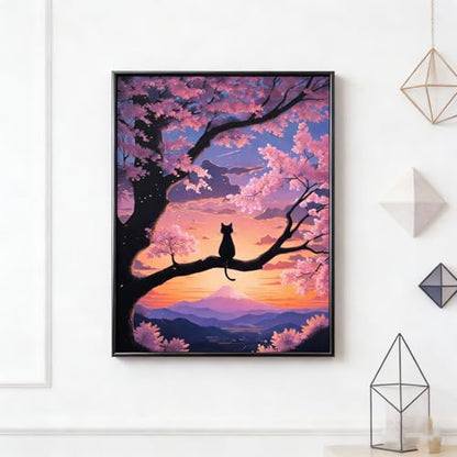 Cherry Blossom Diamond Art Kits for Adults, Flower Diamond Painting Kits - color: HS028-1