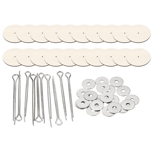 PATIKIL 55mm Doll Joints, 20 Set Removable Cotter Pin Joints Connector and Fiberboard Tray for Bear Limbs Making Head Joints DIY Crafts Accessories - size: 55mm