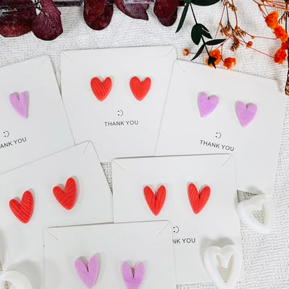 Xaekicr Heart Shape Polymer Clay Cutters Set – 10PCS Clay Earring Cutters for Polymer Clay Jewelry Making, Valentines Day Clay Tools and Molds for DIY Crafts - color: C color