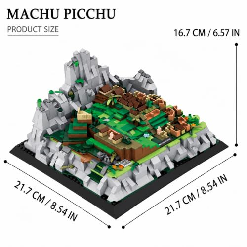 1039Pcs Machu Picchu Peru Building Set World Landmark Architecture Model Collectible Toy for Kids and Adults - color: Machu Picchu
