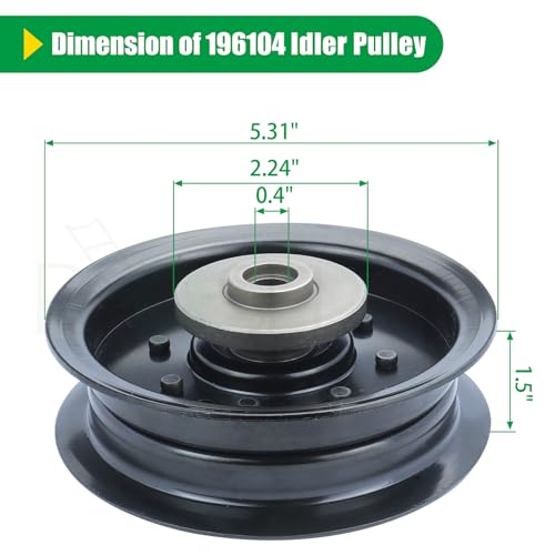 532196104 Husqvarna Idler Pulley for 54" Z254F RZ5424 Mower Decks - color: T8 1x196104