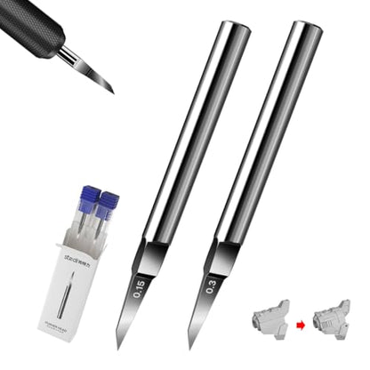 stedi Model Scriber Blades Tungsten Steel 0.15+0.3mm Replacement - style: 0.15mm+0.3mm