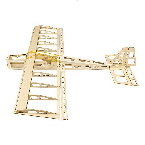 Balsa Wood Airplane R03 STICK-06 Model Aircraft, 580mm Wingspan Unassembled Flying Model Aircraft to Build, DIY RC Airplane Kit for Adults Beginners (KIT Only w/o Power System or Radio Control) - color: Kit