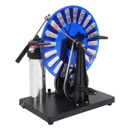 Electrostatic Induction Motor, PVC Hand Crank Spark Discharge Static Electricity Generator, Brighter Spark, Longer Time Interval, Dark Room Observation, Electric Shock Avoidance, for Science Education