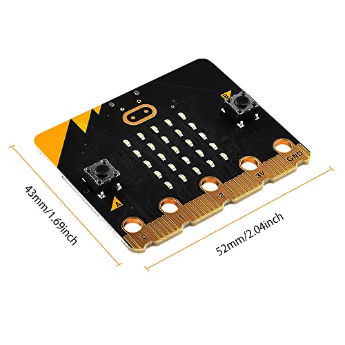 Basic Starter Kit for BBC Microbit V2.2, Graphical Programming Built-in Speaker and Microphone, LED Display Coding for Kids Teens + Microbit GPIO Expansion Board & Battery Holder & USB Cable