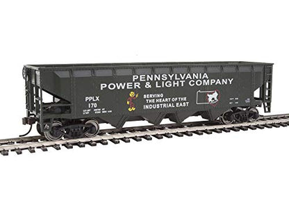 Walthers Trainline Offset Quad Hopper-Ready to Run-Pennsylvania Power & Light PPLX #170 931-1659 HO Scale Model Railroad - Freight Model - style: Pennsylvania Power & Light PPLX #170