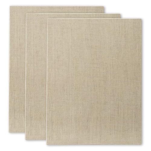 Senso Clear Primed Linen Panels - 9x12-3 Pack of Panels for Painting Oils, Acrylics, Pastels and More - size: 9x12"