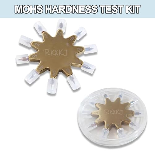 Mohs Hardness Picks, 1-10 Scale Tester Pen, Portable Hardness Pen, for Industrial & Gemstone Use - Mineral Identification Tool, for Jewelry, Rocks