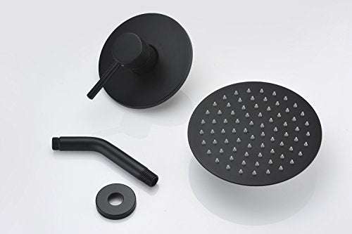 sumerain Black Shower Faucet, Matte Black Shower Fixtures Shower Mixer, Rough-in Valve Included - color: Matte Black, size: Solid Brass Valve