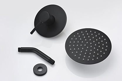 sumerain Black Shower Faucet, Matte Black Shower Fixtures Shower Mixer, Rough-in Valve Included - color: Matte Black, size: Solid Brass Valve