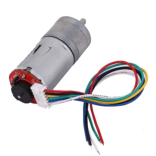 Gear Motor, High-Precision Metal Encoder Motor with Mounting Bracket 65mm Wheel Kit DC12V for Robotics Smart Car DIY Projects - size: Speed 130