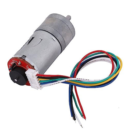 Gear Motor, High-Precision Metal Encoder Motor with Mounting Bracket 65mm Wheel Kit DC12V for Robotics Smart Car DIY Projects - size: Speed 130