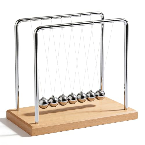 Newton's Cradle Balance Balls Fascinating Physics Gadget for Home and Office 7 Beads (7 Beads) - size: 7 Beads