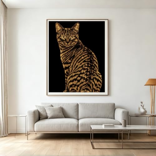 BYGFHLYW Cat 5D Diamond Painting Kit, Diamond Art for Adults12x16In - color: KM1142-1
