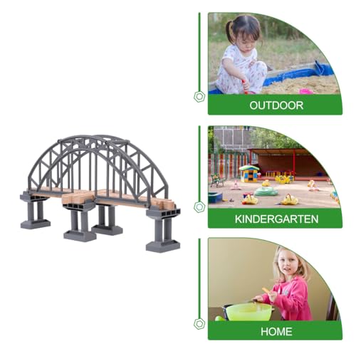 Wooden Train Track Bridge, Train Bridge Accessory for Railway Set