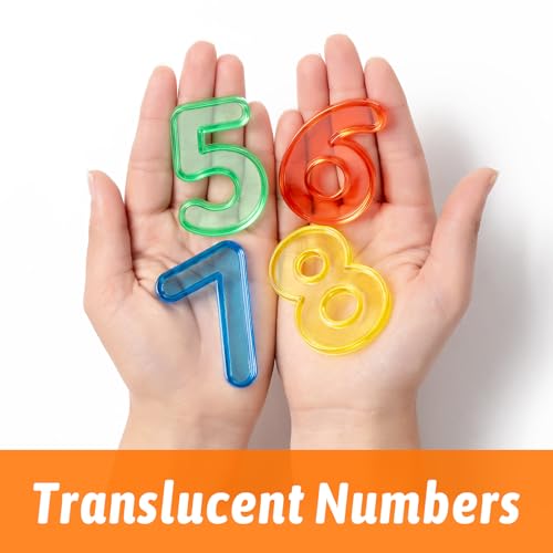 48 Pcs Plastic Numbers and Symbols, Early Math Set - color: Numbers and Symbols