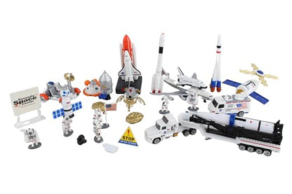 Space Shuttle with Kennedy Space Center Sign 28 Piece - style: 28pc Space Mission