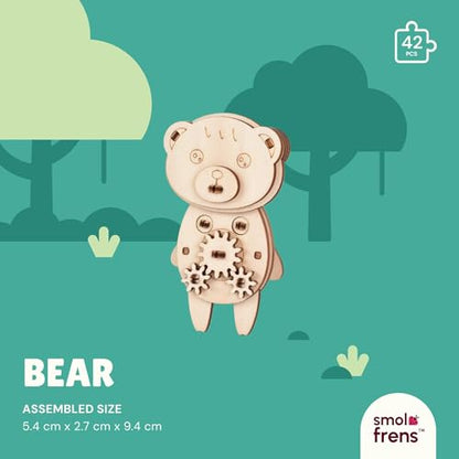 3D Wooden Puzzles for Kids Ages 8+, 5 Pack Animal Puzzles, FSC-Certified Wood, Plastic-Free, STEM Kit for Kids Teens Adults, Wood Craft Model Kit, Individually Wrapped Party Favors - Woodland Frens - color: Woodland Frens