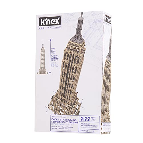 K’NEX Architecture - Empire State Building – New Building Set for Adults & Kids 9+ - 2122 Pieces – Over 2 Feet High – Amazon Exclusive - style: Empire State Building