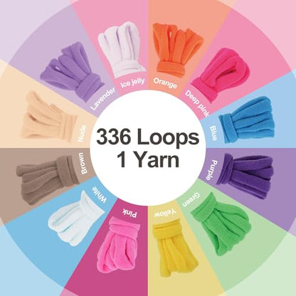 QPOU Weaving Loom Kit for Girls - Creative Toy Gift for Kids Ages 6-8 8-12, DIY Craft Kit to Make Potholders and Bracelets, Arts and Crafts Knitting Set for Beginners