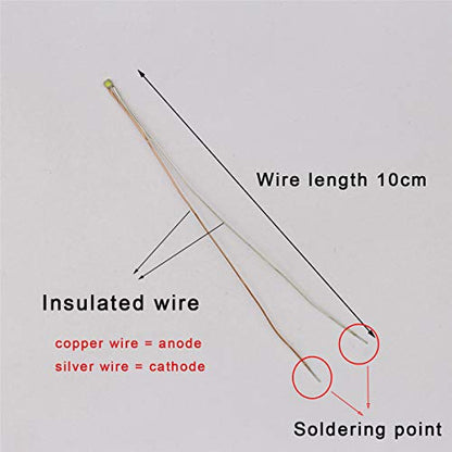 25pcs Pre-soldered Micro pico Litz Wired Leads Blue SMD Led 0603 + Muti-Resistor - color: (3)Blue, size: 25pcs