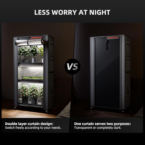 Spider Farmer 4 Tier Plant Stand with Grow Lights Indoor Greenhouse Shelf - size: M-28x14x59in