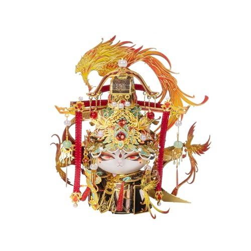 MU 3D Metal Puzzles for Adult Building Miyue Empress Dowager Kitten Kitty, Cat Themed Metal Models Kits Miniature Build, Assembling DIY Sets Hobby Birthday New Year Gifts Home Desk Office Decor - style: Miyue