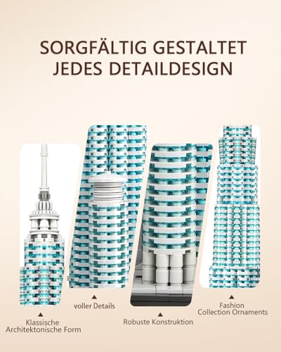 Malaysia Twin Towers - Blocks Set,5839 PCS 1:800 Landmark Model for Adults - color: Malaysia Twin Towers