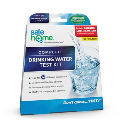 Safe Home® Complete Drinking Water Test Kit – DIY Screening for 14 Parameters + Optional Testing at Our EPA-Certified Lab for up to 48 Parameters – Made in the USA