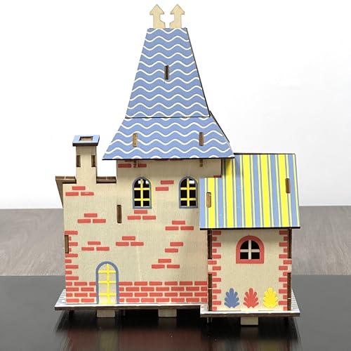 Log Cabin 3D Wooden House Puzzle,DIY Mini Building Model Kit，006 - color: 006