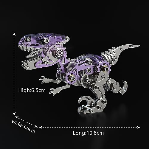 FILASLFT 3D Metal Puzzles for Adults,Mechanical Model Velociraptor Series - color: B7-velociraptor-red