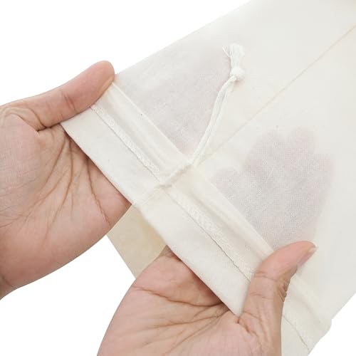 PALTERWEAR 100% Cotton Drawstring Bags 10‑Pack 5x7 Lightweight 70 GSM Muslin Pouch Set | Reusable Gift, Craft, Pantry, Travel Storage | Double Drawstring (Natural Beige, 5 x 7 Inches) - size: 5 x 7 Inches