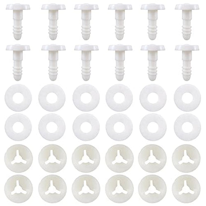 TOAOB 20 Set 15mm Doll Joints for Amigurumis Crochet White Movable Plastic Animals Safety Joints for Crochet Accessories Stuffed Animals Crafts Puppets Limbs and Arm Leg Neck Joints Doll Making - size: 15mm