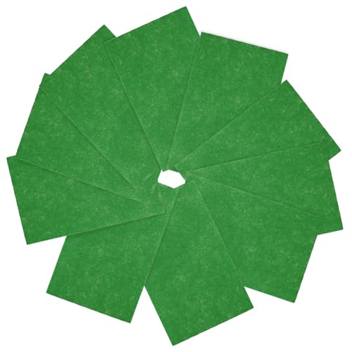 10Pcs Felt Sheets Fabric, 7" x 11" Soft Felt Squares for Craft, 1mm(Green1) - color: Christmas Green