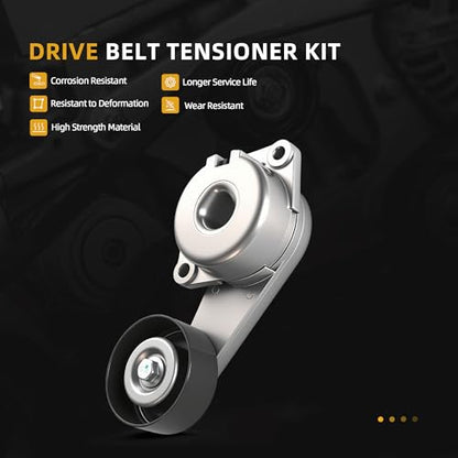 Belt Tensioner Serpentine Belt Idler Pulley Kit #38274 305263 - size: for F150/F250/F350/Expedition 2007-2008