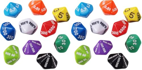 Learning Advantage CTU7309 Place Value & Decimal Dice44; Set of 10 (Pack of 2) - size: 1 Count (Pack of 2)