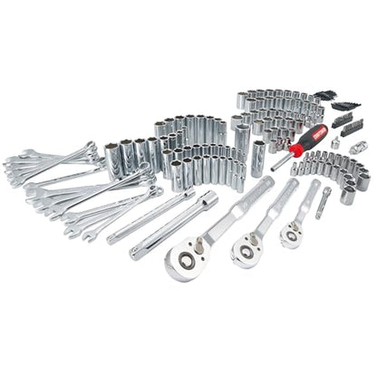CRAFTSMAN Socket Set, 159 Piece Socket Wrench Set Mechanics Tools 1/4-in., 3/8-in., and 1/2-in(, 6 Point and 12 Point, 90-Tooth (CMMT12125)