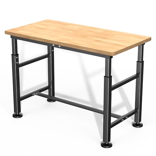 Ultrawall Workbench for Garage, 47.5" Adjustable Height Work Table - size: 47.5 x 23.5 inch