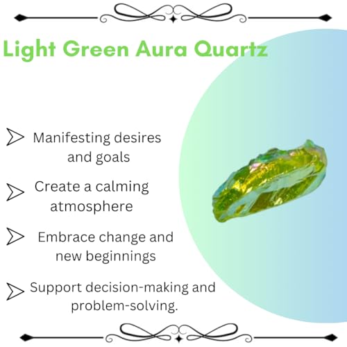 Crystals, Rocks, Jade, Crystals and Healing Stones, Witchcraft Supplies, Healing Crystals, Stones, Healing Stones, Rock Collection, Agate, Raw Stones (Light Green Aura Quartz, 2 Pcs) - color: Light Green Aura Quartz