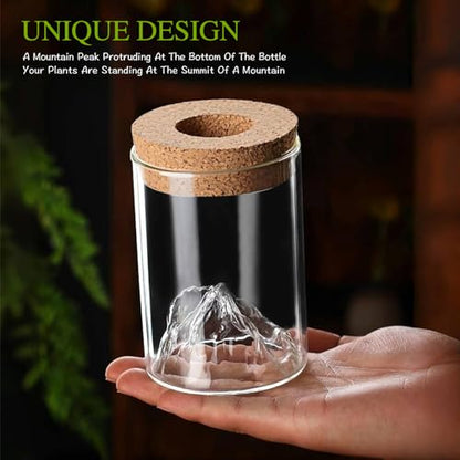 2Pcs Plant Propagation Station, Wooden Base with Lighting
