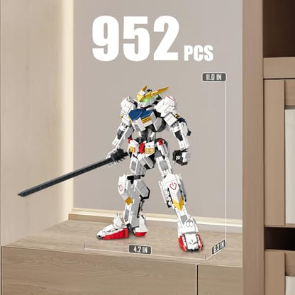 HIGH GODO Transforming Robot Building Set for Adults, 2 in 1 City Warrior Mech & Fighter Jet Building Toy, 952 Pieces Creative Gift Teens 14+ - color: White