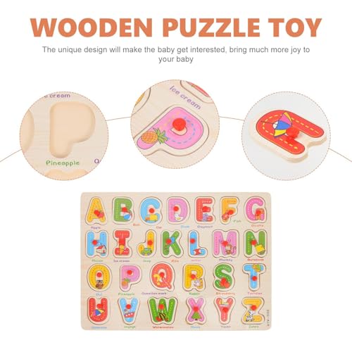 Alphabet Puzzle Wooden Puzzles for Toddlers 3+ Year Old, ABC Puzzle Shape Alphabet Learning Puzzles Toys with Puzzle Board & Letter Blocks, Preschool Education Puzzle for Girls and Boys, Large - style: Alphabet Puzzle